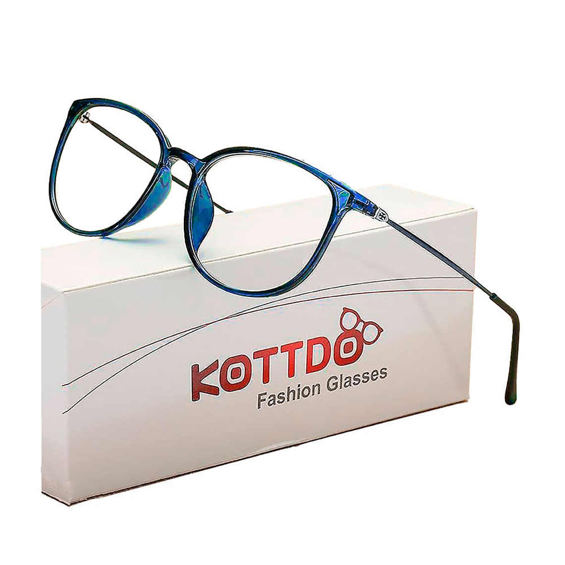 Lentes Oftalmicos Kottdo Montura Cuadrada Color Azul Talla Unica 3