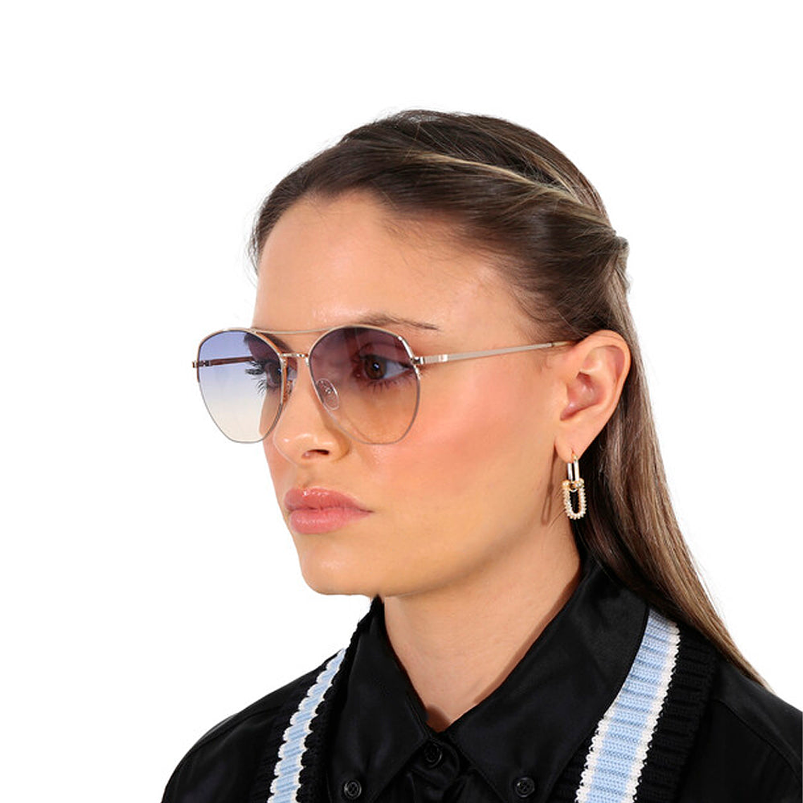 Lentes de Sol Calvin Klein Pilot Ck20121s 717 Color Plateado Talla 57mm 5