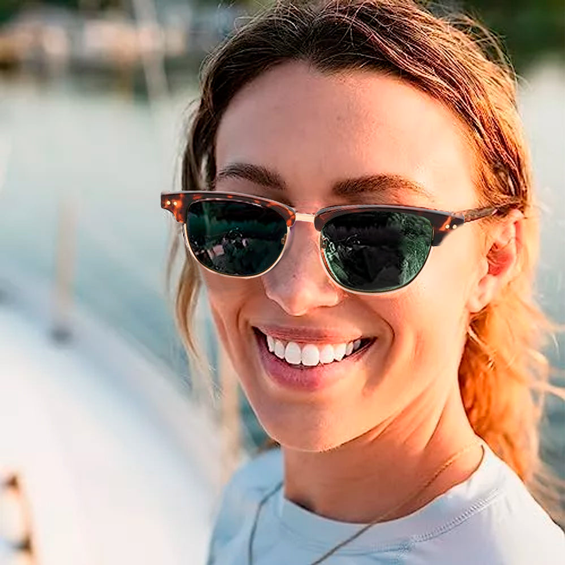 Lentes de Sol Calvin Klein Shiny CK20314S 235 Color Habana Talla 51mm 5