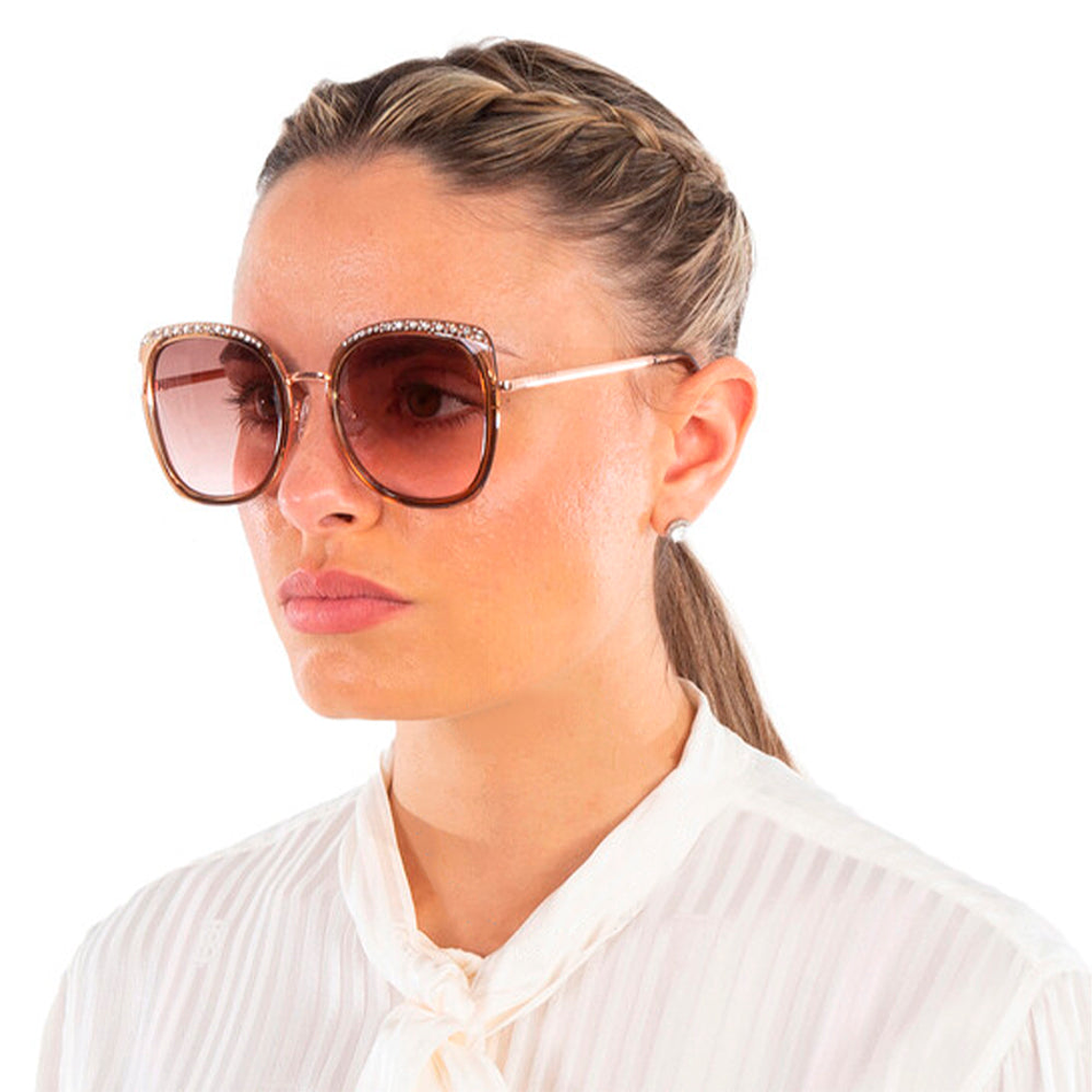 Lentes de Sol Guess Round GF0381 5646F Color Rosado Talla 56mm 5