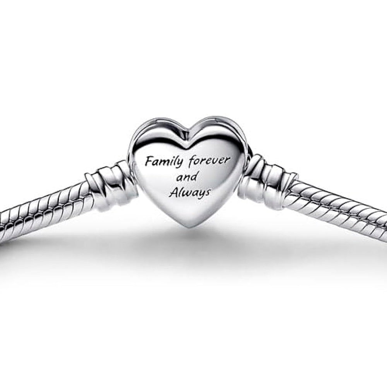 Pulsera Brazalete Pandora Corazón Infinito Cadena Serpiente 592645C01 Plata 925 Talla 18cm 3