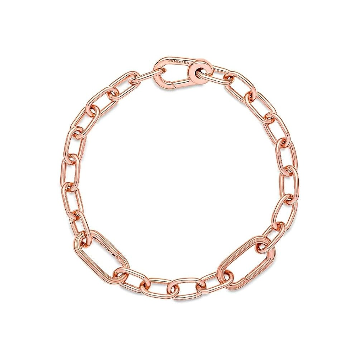 Pulsera Brazalete Pandora Rose Cadena Cierre Mosquetón 589662C00 Oro Rosa de 14 K Talla 18cm 2