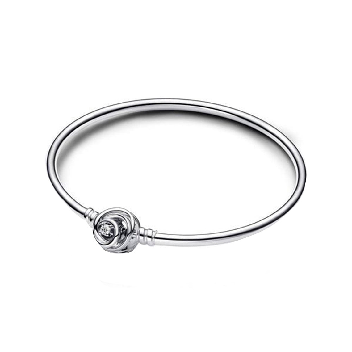 Pulsera Brazalete Pandora Con Cierre de Rosa Rodeado Pandora Moments 593229C01 Talla 19cm 1