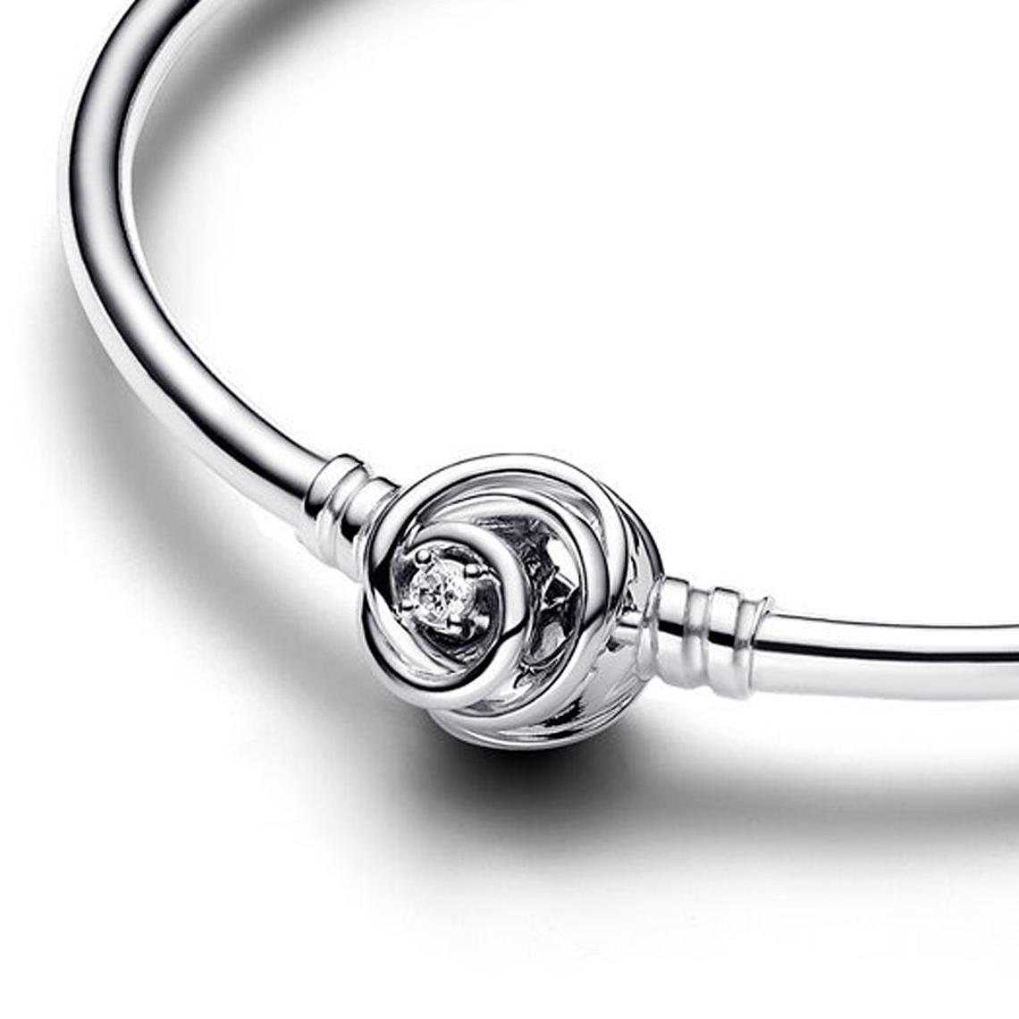 Pulsera Brazalete Pandora Con Cierre de Rosa Rodeado Pandora Moments 593229C01 Talla 19cm 3