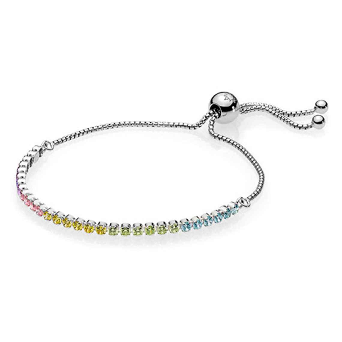 Pulsera Brazalete Pandora Piedras Multicolor 590524PCZMX Plata 925 Talla 18cm 1