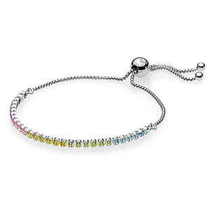 Pulsera Brazalete Pandora Piedras Multicolor 590524PCZMX Plata 925 Talla 18cm