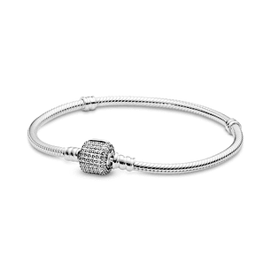 Pulsera Brazalete Pandora Cadena de Serpiente Cierre de Barril 590723CZ Plata 925 Talla 18cm