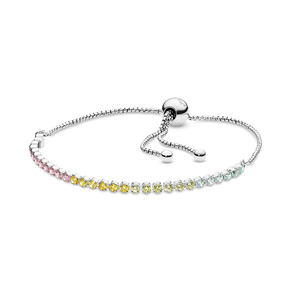 Pulsera Brazalete Pandora Piedras Multicolor 590524PCZMX Plata 925 Talla 18cm 2