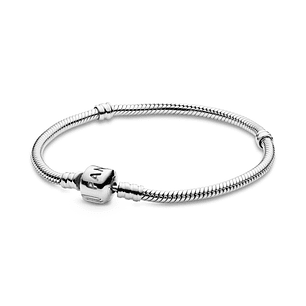 Pulsera Brazalete Pandora Cierre a Presion Logo Pandora 590702HV Plata 925 Talla 18cm