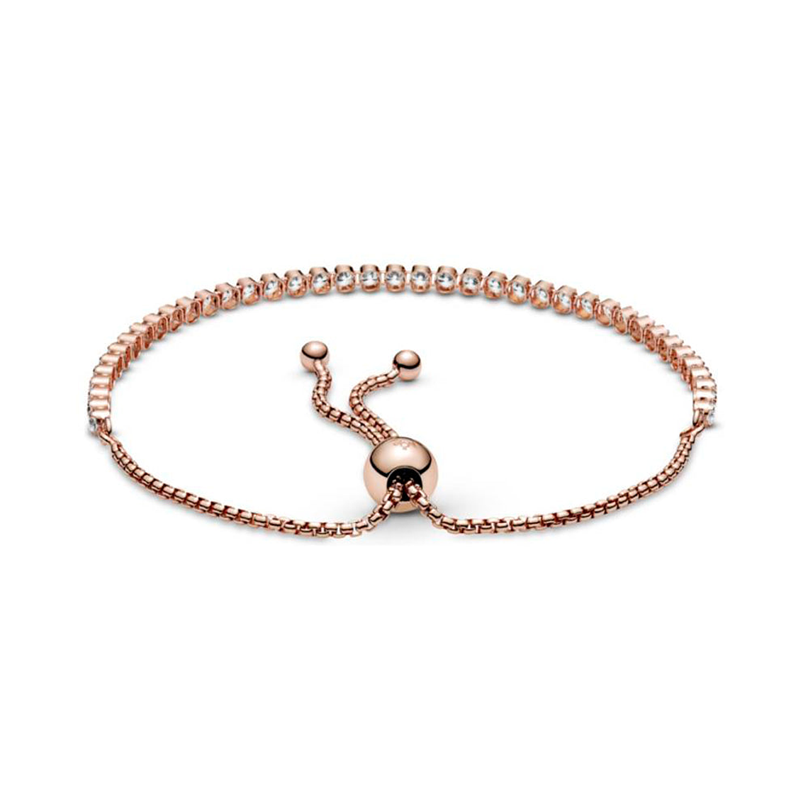 Pulsera Brazalete Pandora Cadena de Circonitas Ajustable 580524CZ Plata 925 Talla 18cm 3