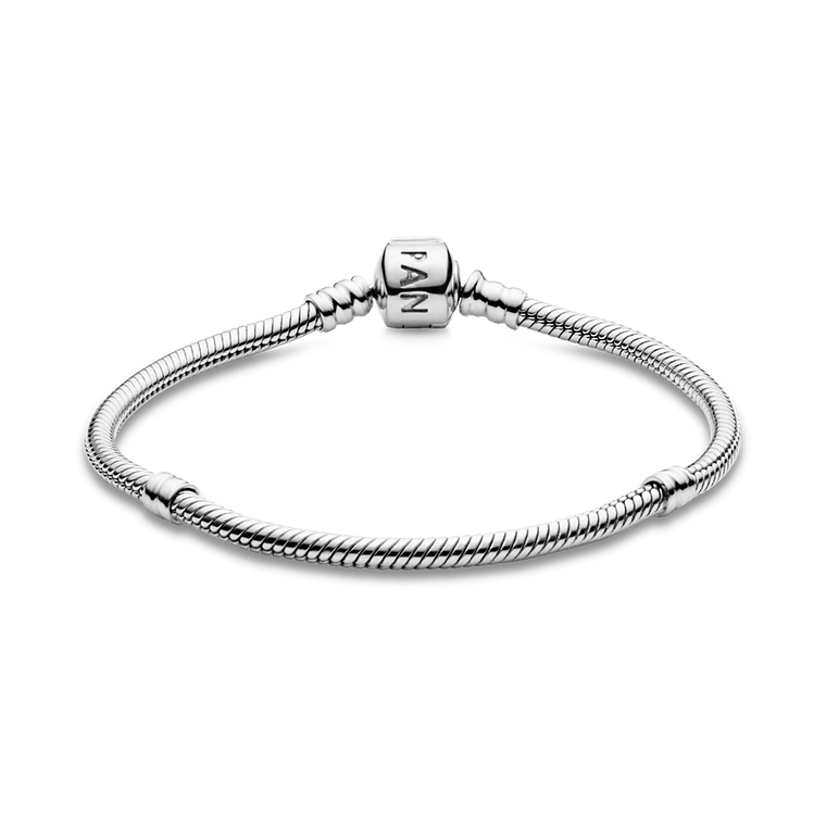 Pulsera Brazalete Pandora Cierre a Presion Logo Pandora 590702HV Plata 925 Talla 18cm 2
