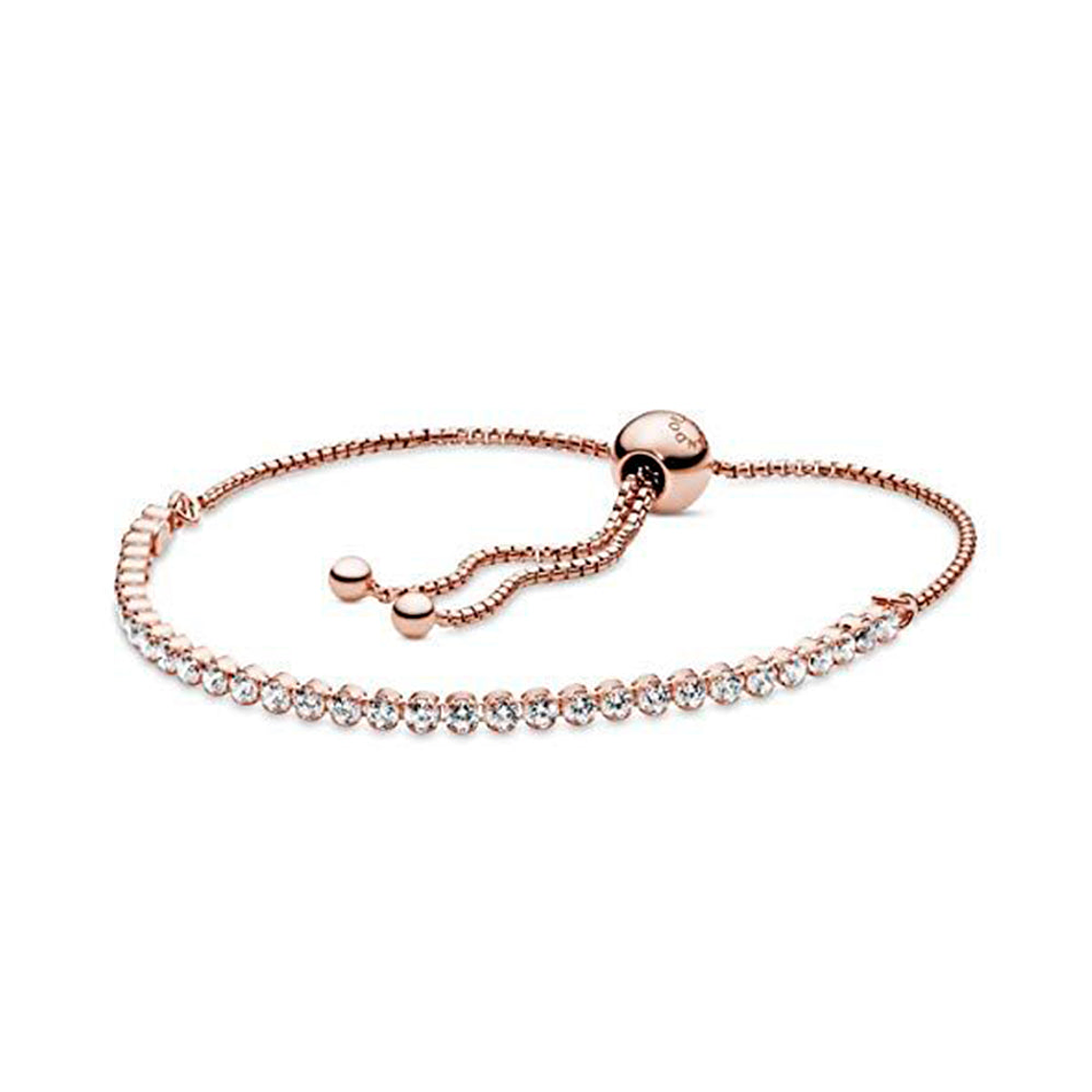 Pulsera Brazalete Pandora Cadena de Circonitas Ajustable 580524CZ Plata 925 Talla 18cm 4