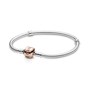 Pulsera Brazalete Pandora Moments Rose Broche a Presion 580702 Plata 925 Talla 18cm