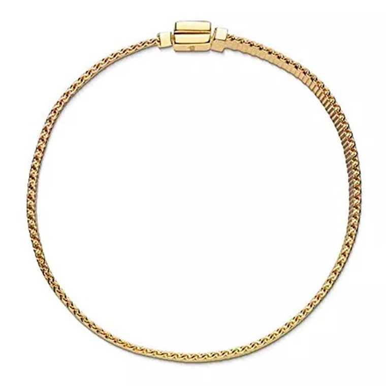 Pulsera Brazalete Pandora Reflexions Cierre de Broche Bañado en Oro 567712 Plata 925 Talla 18cm 2