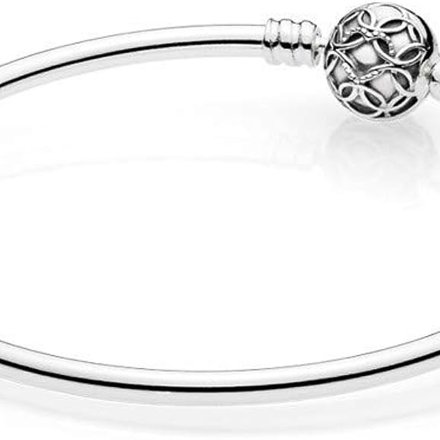 Pulsera Brazalete Pandora con Patron Corazón Entrelazado 597137 Plata 925 Talla 18cm 3