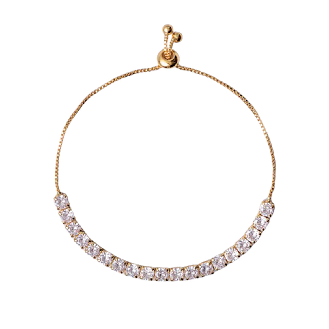 Pulsera Brazalete Pandora Cadena de Circonitas Ajustable Bañado en Oro 560524CZ Plata 925 Talla 18cm 5