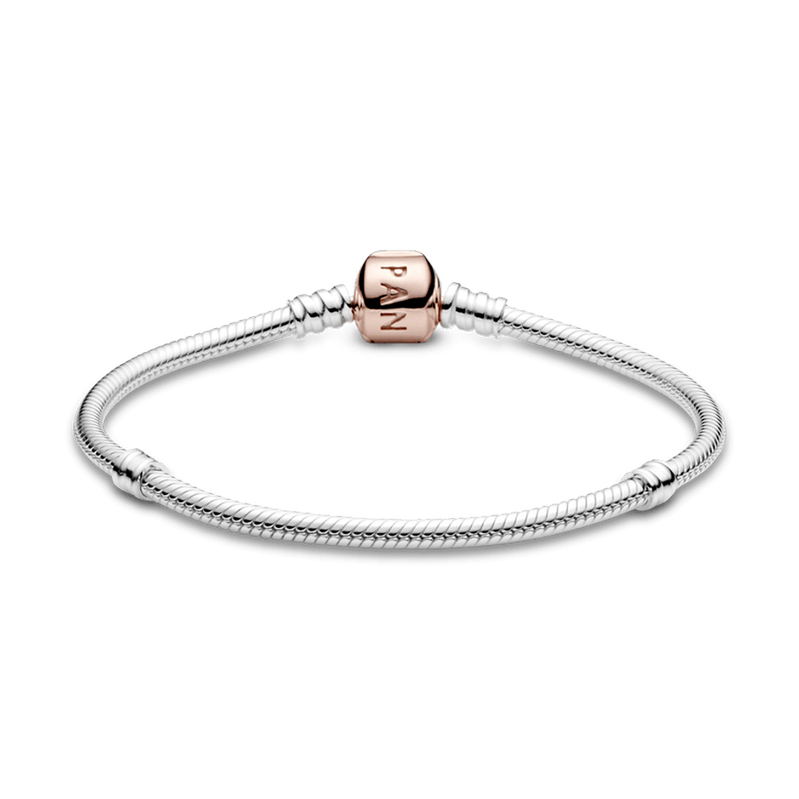 Pulsera Brazalete Pandora Moments Rose Broche a Presion 580702 Plata 925 Talla 18cm 2