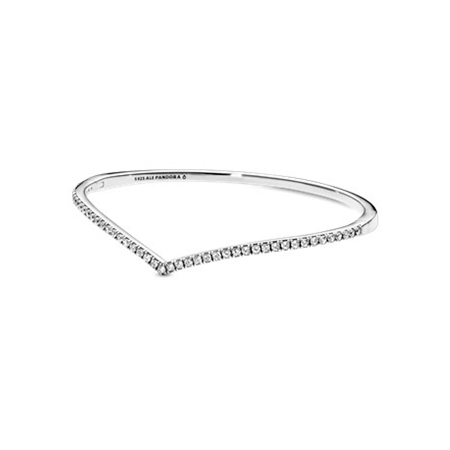 Pulsera Brazalete Pandora Hueso de los Deseos Brillante 597837CZ Plata 925 Talla 18cm 1