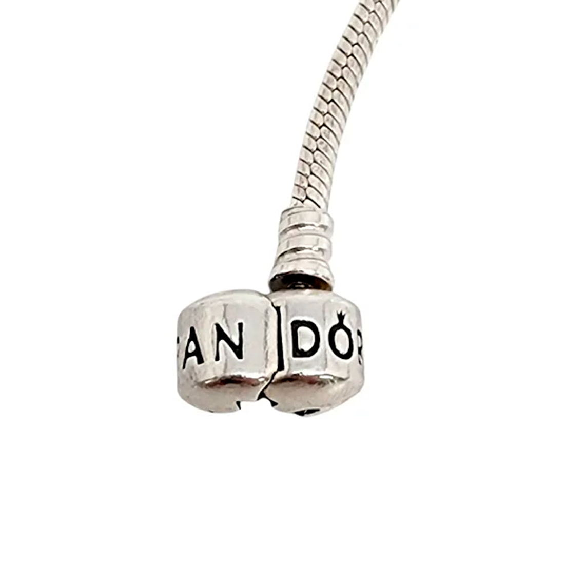 Pulsera Brazalete Pandora Cierre a Presion Logo Pandora 590702HV Plata 925 Talla 18cm 4