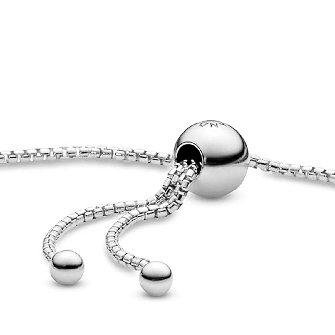 Pulsera Brazalete Deslizante de Hilo Cubos de Hielo Pandora 597558CZ Plata 925 Talla 18cm 3
