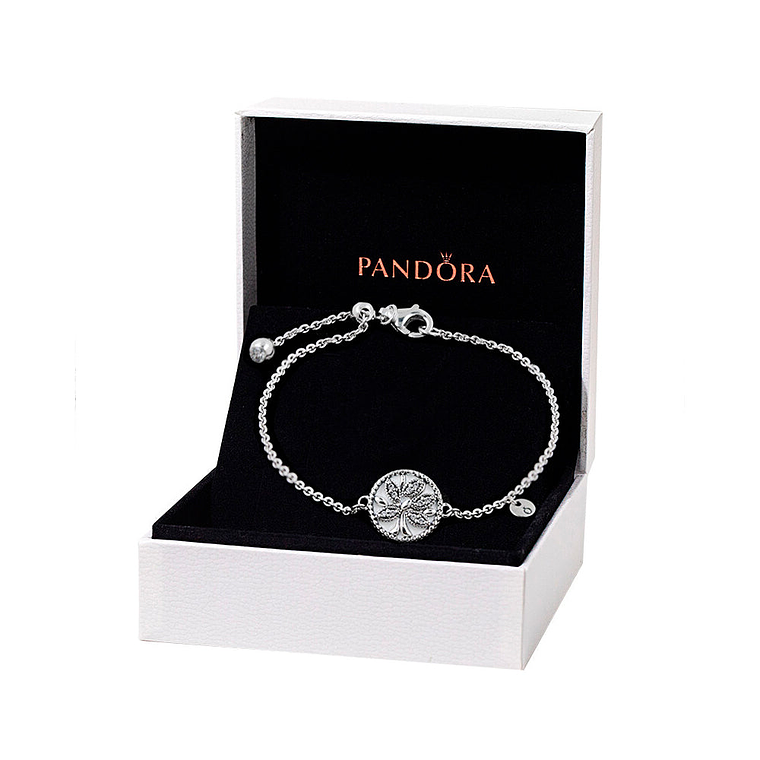 Pulsera Brazalete Pandora Cadena Arbol de la vida 597776CZ Plata 925 Talla 18cm 3