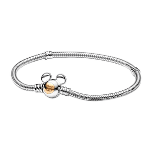 Pulsera Brazalete Pandora Cadena de Serpiente Aniversario Disney 592514C00 Plata 925 Talla 18cm
