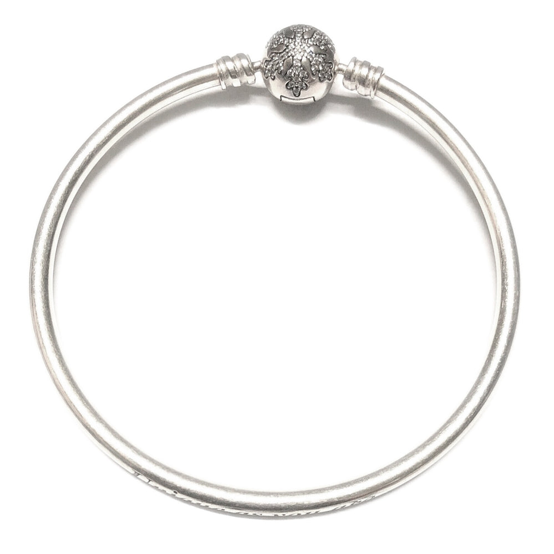 Pulsera Brazalete Pandora Copo de Nieve con Grabado 