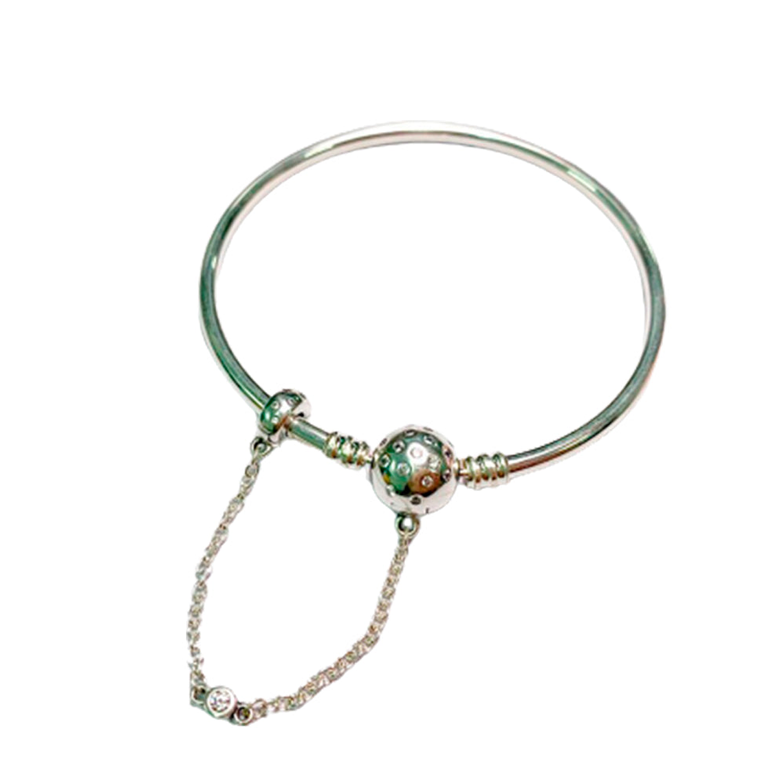 Pulsera Brazalete Pandora Verdadera Singularidad Cierre Esfera y Cadena 597846CZ Plata 925 Talla 18cm 3