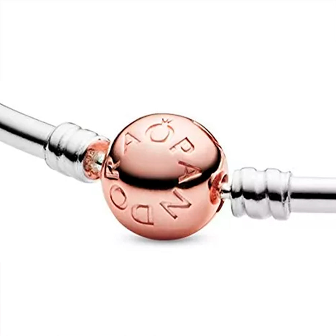 Pulsera Brazalete Pandora con Cierre Circular Color Rosa 580713 Plata 925 Talla 18cm 2