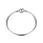 Pulsera Brazalete Pandora Liso con Cierre de Corazón Brillante 590743CZ Plata 925 Talla 18cm - Miniatura 4