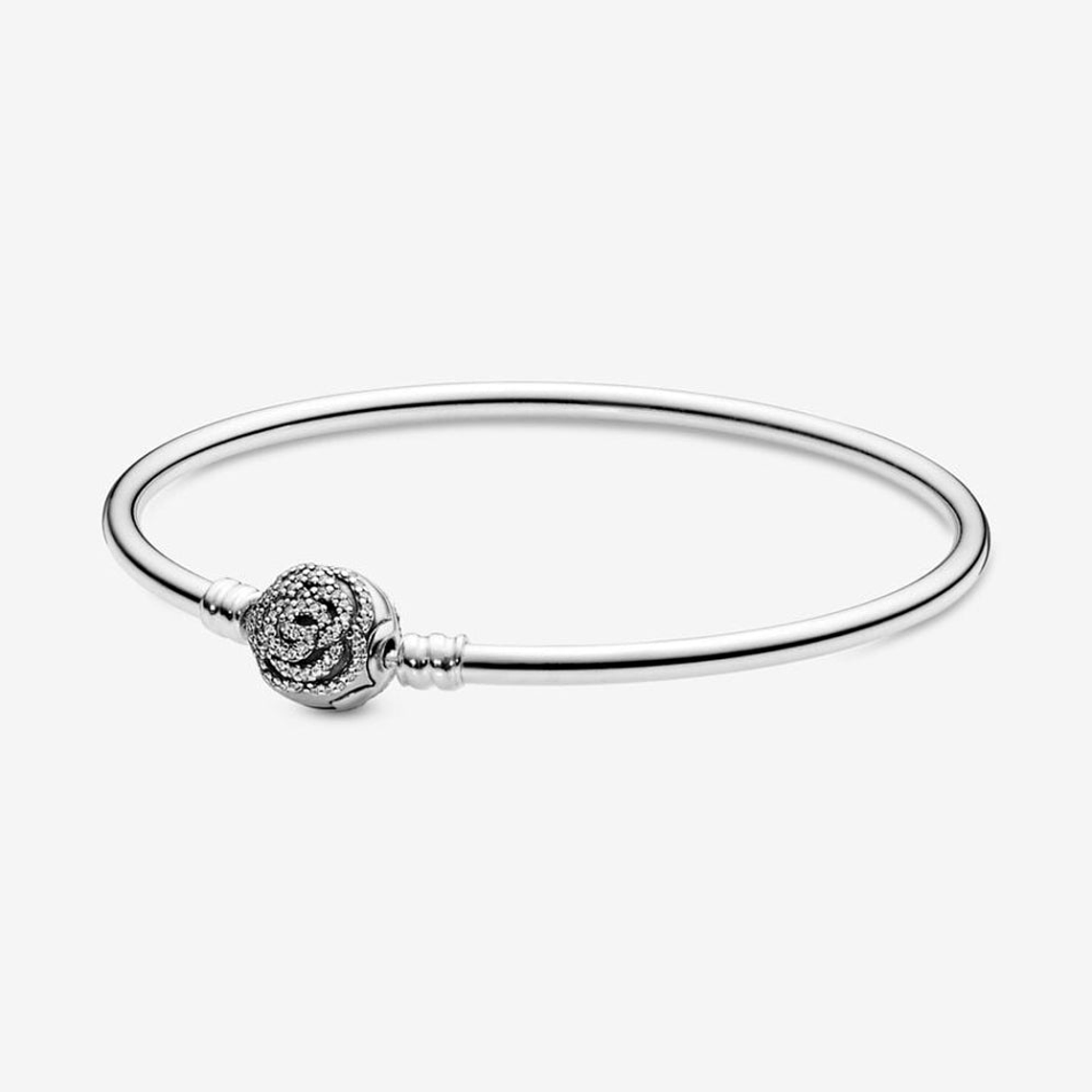 Pulsera Brazalete Pandora con Diseño Disney La Bella y La Bestia 590748CZ Plata 925 Talla 18cm 1