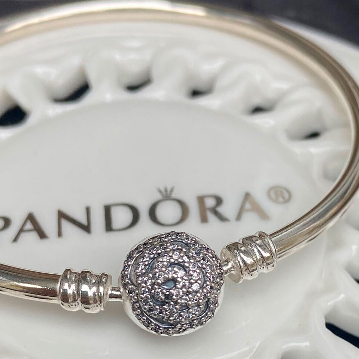 Pulsera Brazalete Pandora con Diseño Disney La Bella y La Bestia 590748CZ Plata 925 Talla 18cm 3