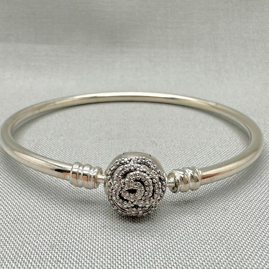 Pulsera Brazalete Pandora con Diseño Disney La Bella y La Bestia 590748CZ Plata 925 Talla 18cm 4