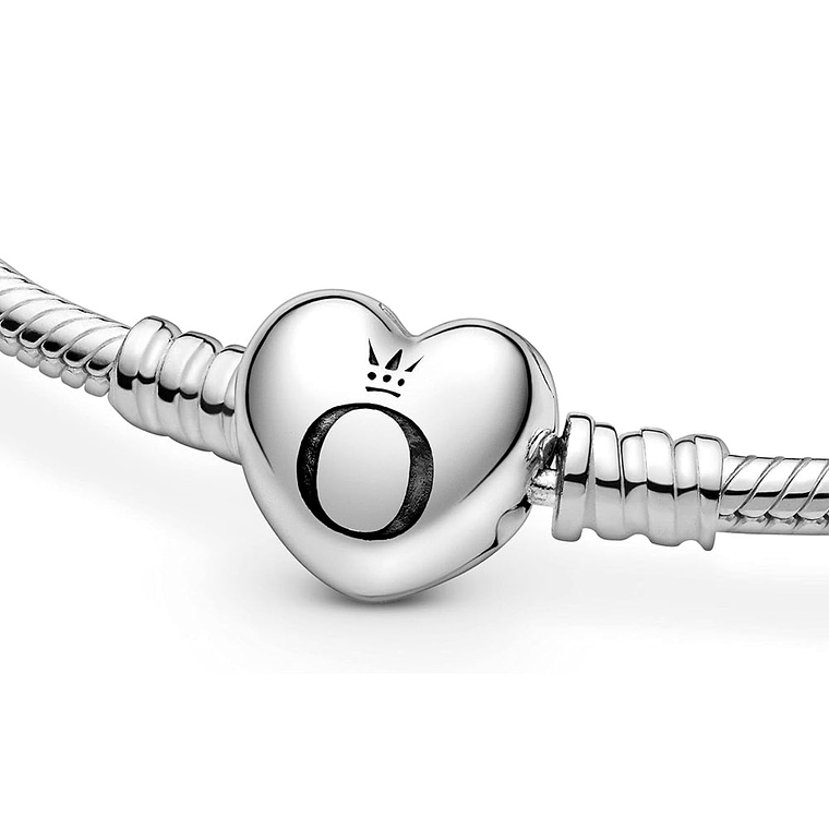 Pulsera Brazalete Pandora Cadena de Serpiente con Cierre de Corazón 590719 Plata 925 Talla 18cm 5