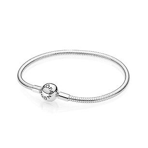 Pulsera Brazalete Pandora Cadena de Serpiente Cierre Rosa 590728 Plata 925 Talla 18cm