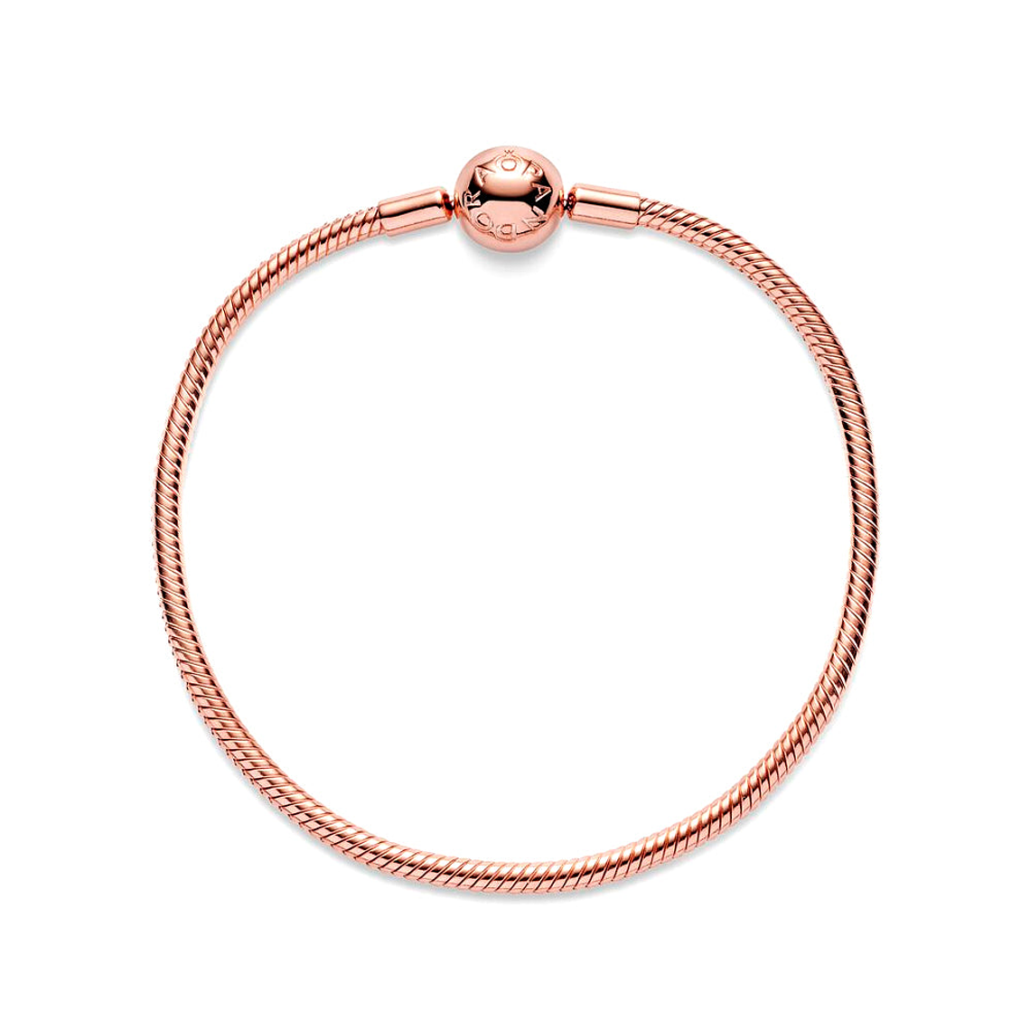 Pulsera Brazalete Pandora Moments Rose Cadena de Serpiente 580728 Plata 925 Talla 18cm 3