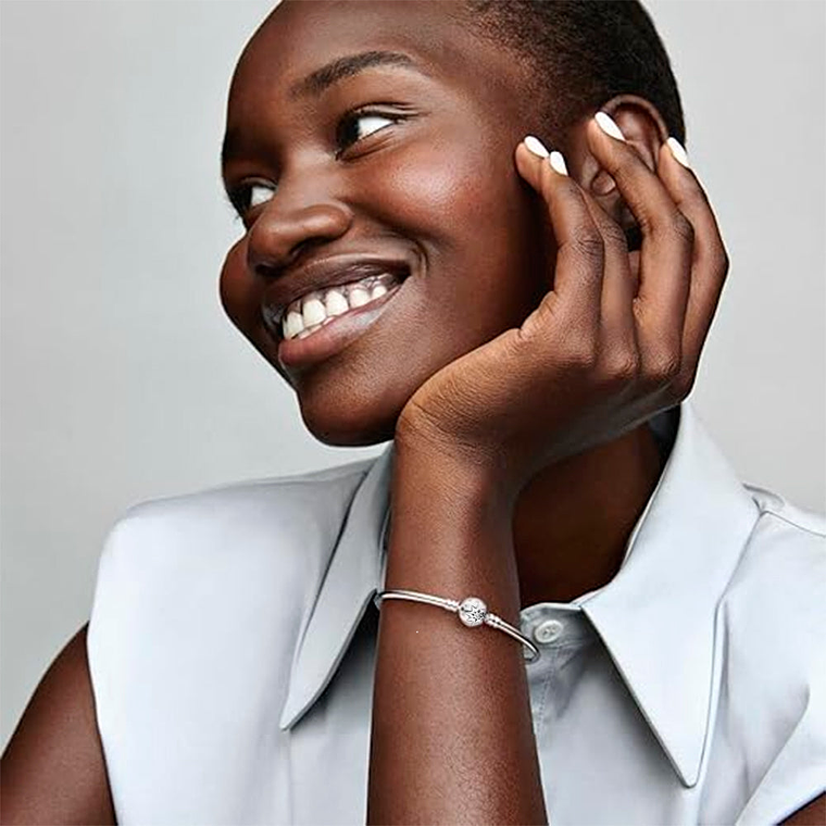 Pulsera Brazalete Pandora Explosion de Nieve Con Cierre Circular 590715CZ Plata 925 Talla 18cm 5