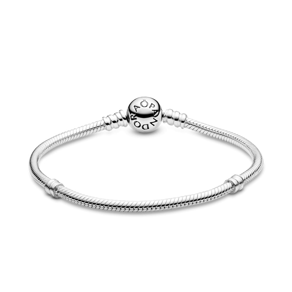Pulsera Brazalete Pandora Cadena de Serpiente con Cierre de Corazón Brillante 590743CZ Plata 925 Talla 18cm 2