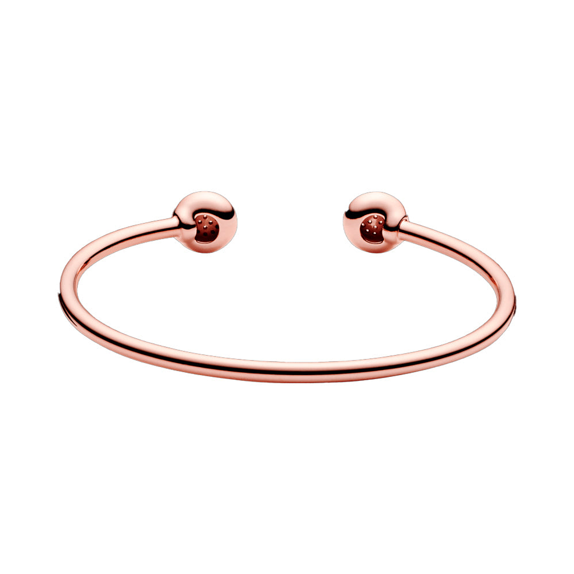 Pulsera Brazalete Pandora Estilo Liso y Abierto Bañado en Oro Rosa 14k 580528CZ Plata 925 Talla 18cm 2