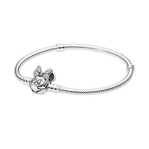 Pulsera Brazalete Pandora Cadena de Serpiente con Cierre Minnie Mouse 597770CZ Plata 925 Talla 18cm