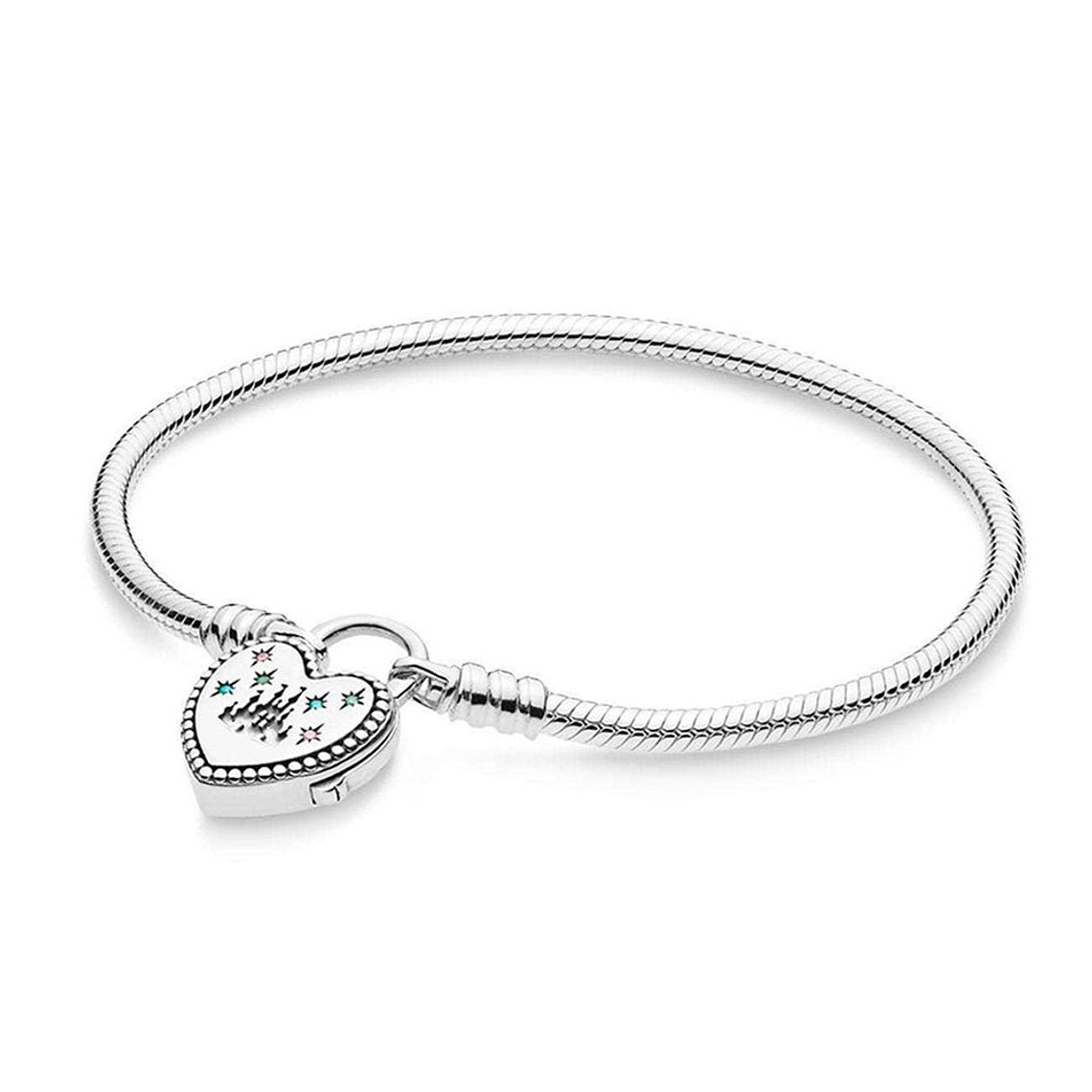 Pulsera Brazalete Pandora Cierre Candado Castillo Fantasilandia 597993PCZMX Plata 925 Talla 18cm 1