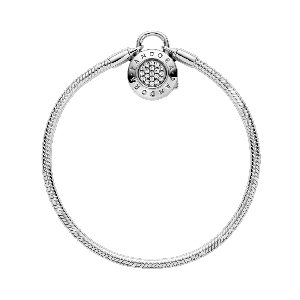 Pulsera Brazalete Pandora Cierre Candado Reluciente 597092CZ Plata 925 Talla 18cm 4