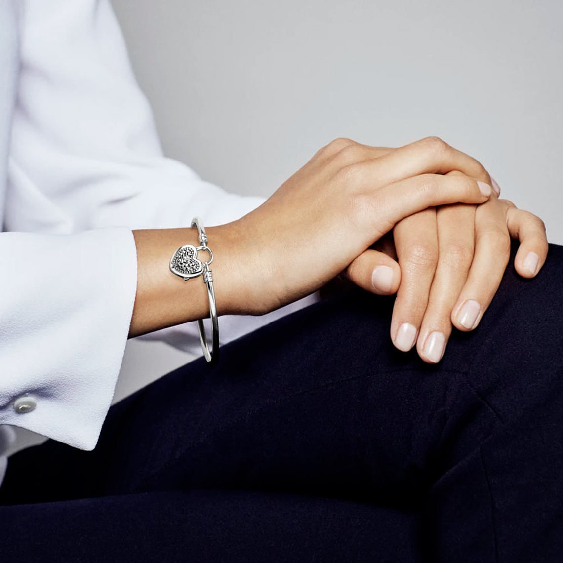 Pulsera Brazalete Pandora Arbol Floreciente con Grabado 