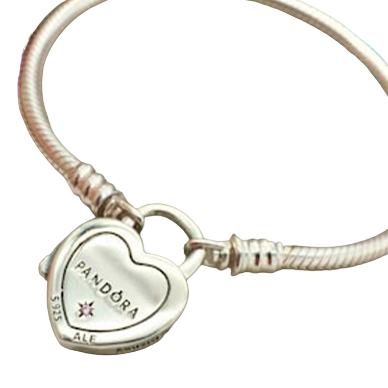 Pulsera Brazalete Pandora Cierre Candado Castillo Fantasilandia 597993PCZMX Plata 925 Talla 18cm 4