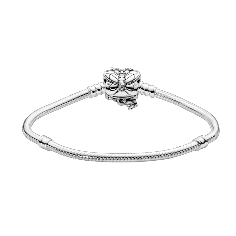 Pulsera Brazalete Pandora Cierre Mariposas Maravillosas 597929CZ Plata 925 Talla 18cm 2