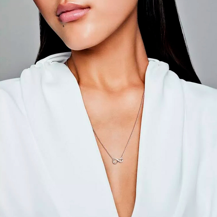 Collar de Cadena Pandora Collier Simbolo Infinito Brillante 398821C01 Plata 925 Talla 50cm 5