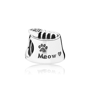 Charm Dije Pandora Original para Mujer 791716CZ Cat Bowl Plata 925