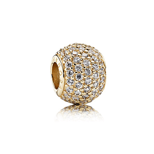 Charm Dije Pandora Original para Mujer 750819CZ Pave Ball Oro 14k