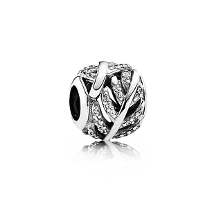 Charm Dije Pandora Original para Mujer 791186CZ Pluma de Luz Plata 925