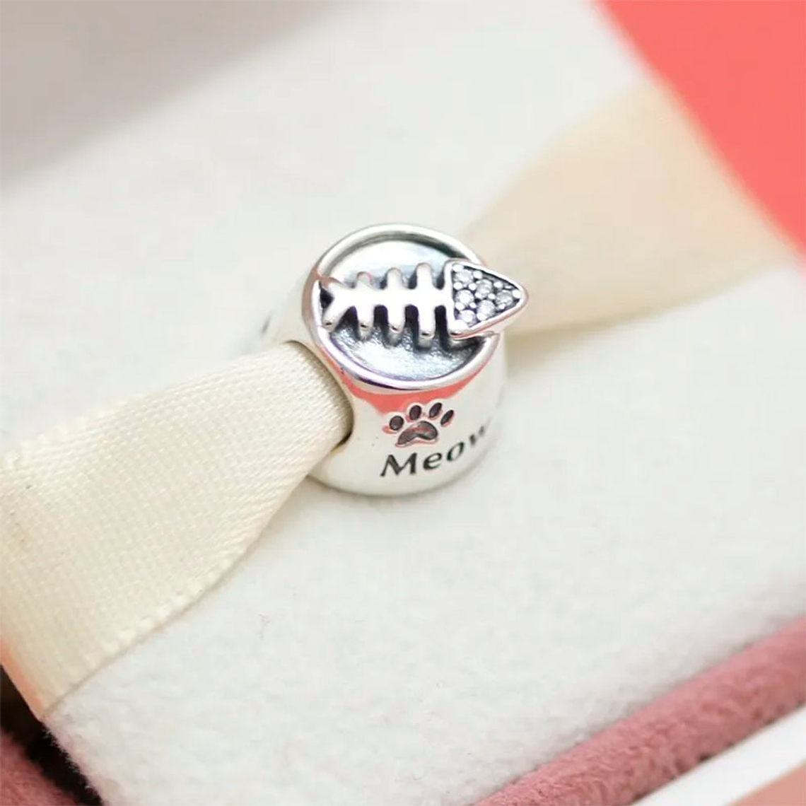 Charm Dije Pandora Original para Mujer 791716CZ Cat Bowl Plata 925 4